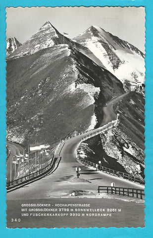 AK Grossglockner Hochalpenstrasse mit Grossglockner. Sonnwelleck und Fuscherkarkopf Nordrampe.