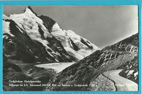 AK Grossglockner Hochalpenstrasse. Südrampe Schönwand Blick auf Pasterze u. Grossglockner.