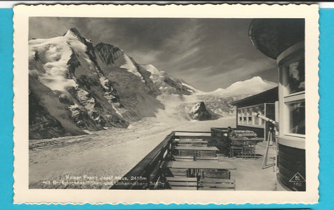 AK Kaiser Franz Josef Haus mit Grossglockner und Johannisberg.