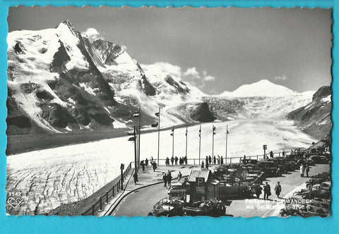 AK Parkplatz Freiwandeck mit Grossglockner.