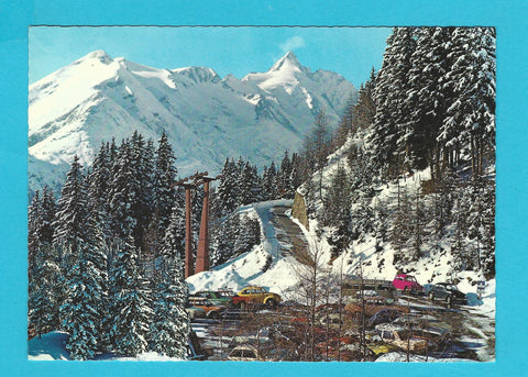 AK Heiligenblut. Grossglockner Hochalpenstrasse. Parkplatz Rossbach und Sesselbahn Schareck.