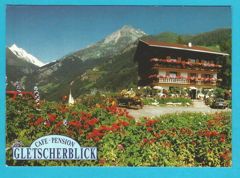 AK Heiligenblut 63. Cafe Pension Gletscherblick. Familie Granögger.