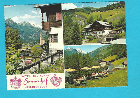 AK Heiligenblut. Hotel Cafe Restaurant Sonnenhof. Inhaber: Familie Krüger.