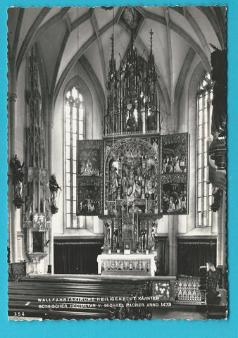 AK Wallfahrtskirche Heiligenblut. Gotischer Hochaltar von Michael Pacher.