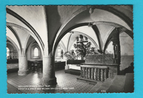 AK Wallfahrtskirche Heiligenblut. Krypta u. Grab des Seligen Briccius.