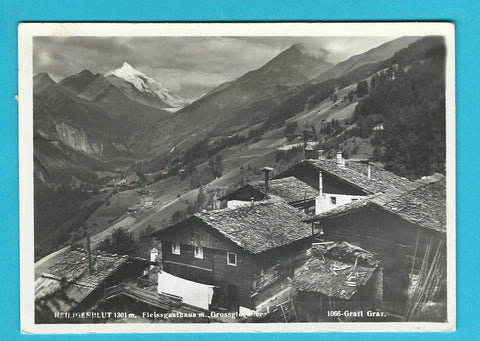 AK Heiligenblut. Fleissgasthaus mit Grossglockner.