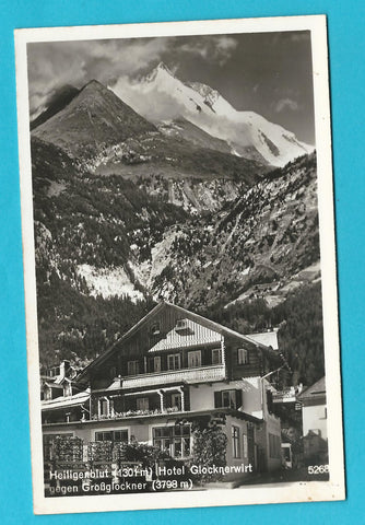 AK Heiligenblut Hotel Glocknerwirt gegen Grossglockner.
