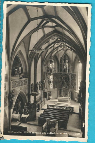 AK Heiligenblut. Inneres der gotischen Kirche. (1936)