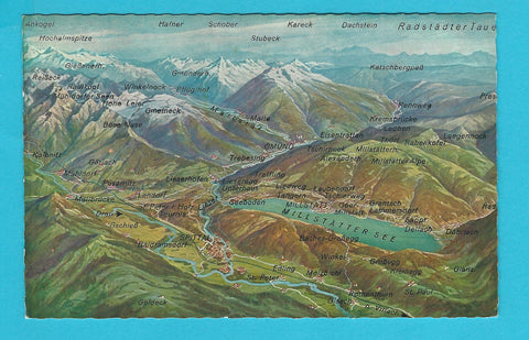 AK Drau-, Lieser- und Maltatalgebiet mit Millstätter See.