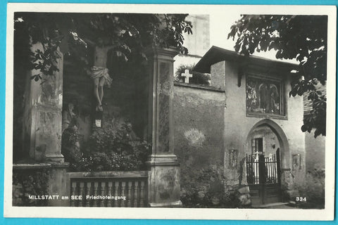 AK Millstatt am See. Friedhofeingang. (1927)