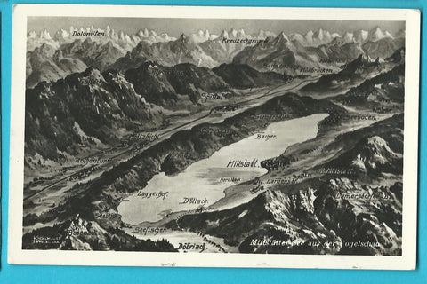 AK Millstätter See aus der Vogelschau. (1940)