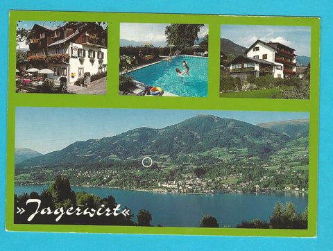AK Millstatt am See. Gasthof Restaurant Jagerwirt und Pension Lagger. Familie A. Klinar und G. Lagger. Sonnenterrasse Obermillstatt.