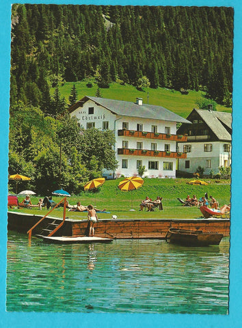 AK Neusach am Weissensee. Techendorf. Pension Edelweiß Inh.: N. Jank.