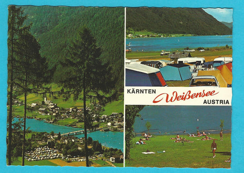 AK Weißensee. Campingplatz Knaller Techendorf.