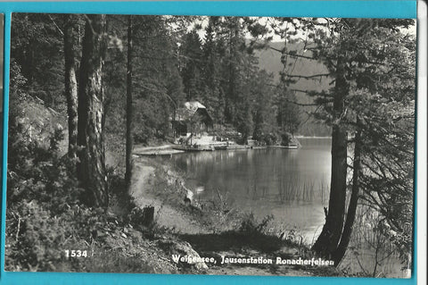 AK Weissensee. Jausenstation Ronacherfelsen.