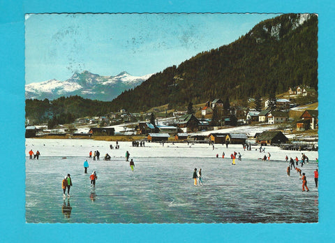 AK Weissensee. Schlittschuhlaufen auf dem See.