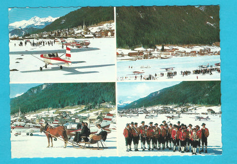 AK Weißensee. Flugtage auf dem zugefrorenem See.