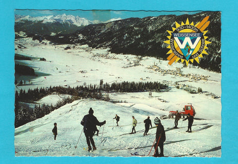 AK Schi-Abfahrt am Weissensee.