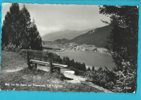 AK Blick von der Rauna auf Weissensee.