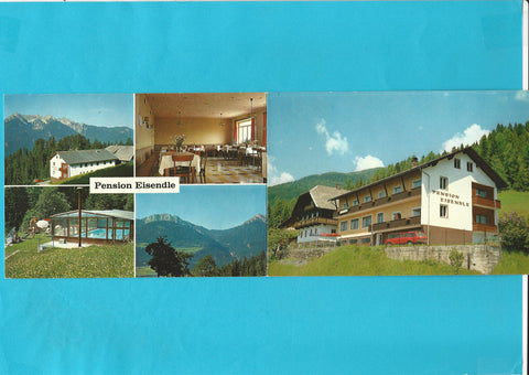 Doppel-AK Berg im Drautal. Gasthof Pension Eisendle. Inh. Josef Eisendle.