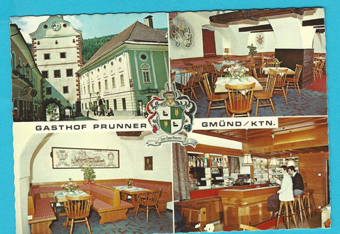 AK Gmünd. Gasthof Pension Prunner Hauptplatz 15.
