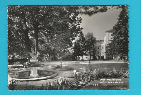 AK Gmünd. Stadt-Park mit Burg.