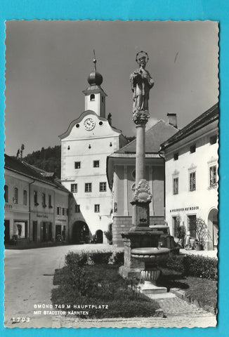 AK Gmünd. Hauptplatz mit Stadttor.