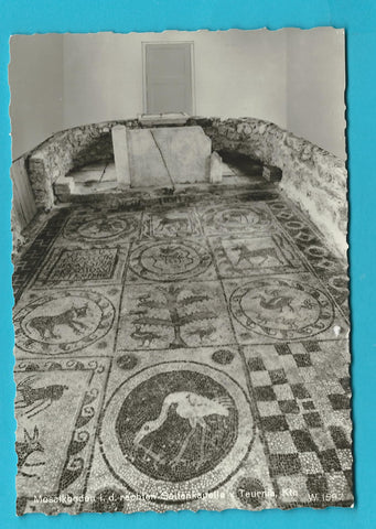 AK Mosaikboden i. d. rechten Seitenkapelle v. Teurnia.