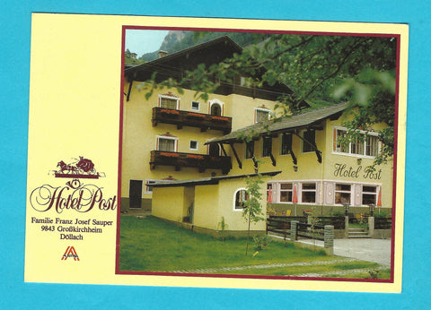 AK Großkirchheim - Döllach. Hotel Post Fam. Franz Josef Sauper.