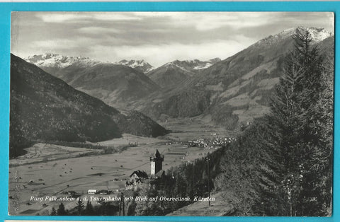 AK Burg Falkenstein an der Tauernbahn mit Blick auf Obervellach.