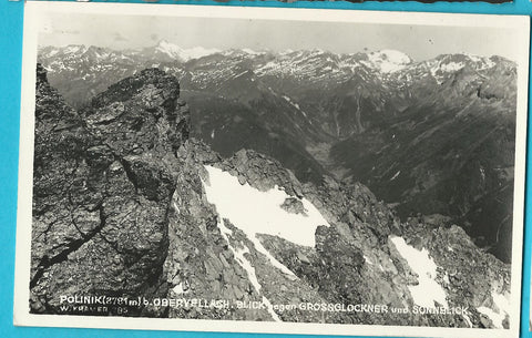 AK Polinik bei Obervellach. Blick gegen Grossglockner und Sonnblick.