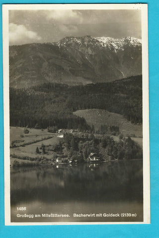 AK Großegg am Millstättersee. Bacherwirt mit Goldeck. (1930)