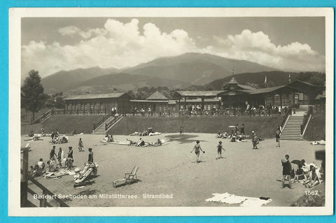AK Seeboden am Millstättersee. Strandbad (1929)