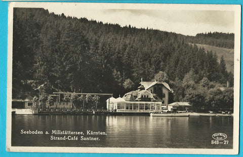 AK Seeboden am Millstättersee. Strand-Cafe Santner (1931-32)