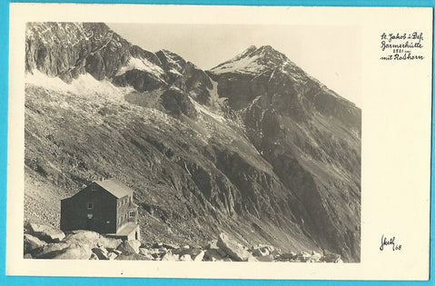 AK St. Jakob im Defereggen. Barmerhütte mit Roßhorn.