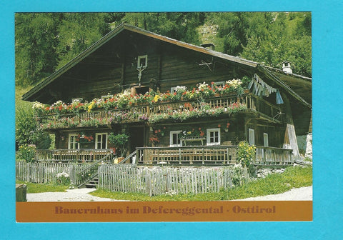 AK Blumengeschmücktes altes Bauernhaus in Maria Hilf im Defereggental.