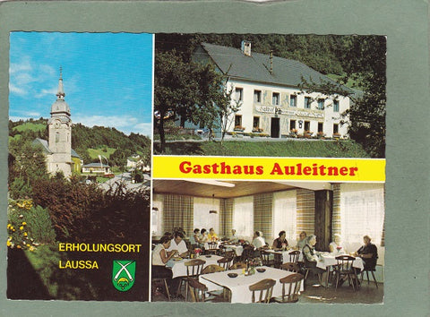 AK Laussa 212. Gasthaus Auleitner. R. u. E. Auleitner.