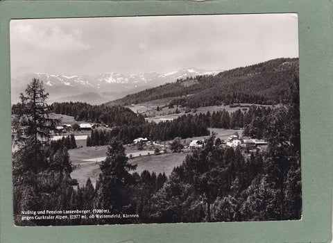AK Naßnig und Pension Lassenberger gegen Gurktaler Alpen, ob Weitensfeld.