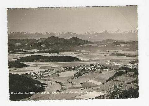 AK Blick über Althofen und das Krappfeld zu den Karawanken.