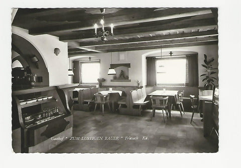 AK Friesach 61. Gasthof Zum lustigen Bauer. Berta Schöffmann.