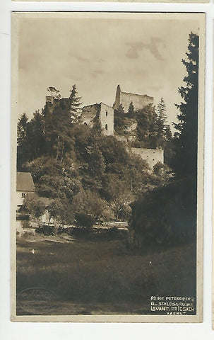 AK Friesach. Ruine Petersberg und Schlossruine Lavant.