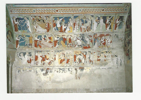 AK Dom zu Gurk. Salvatorianerkolleg. Gotische Fresken der Vorhalle (1340): Neues Testament.