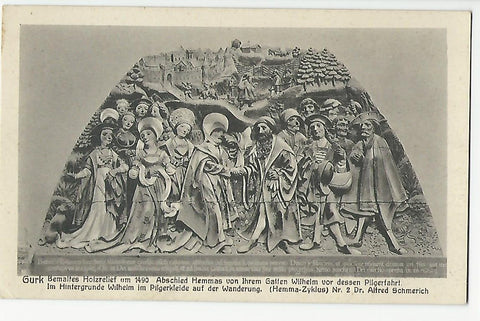 AK Gurk. Bemaltes Holzrelief um 1490. Hemma Zyklus Nr. 2. Dr. Alfred Schmerich.