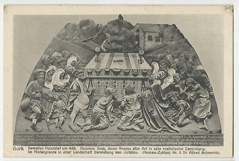 AK Gurk. Bemaltes Holzrelief um 1490. Hemma Zyklus Nr. 6. Dr. Alfred Schmerich.