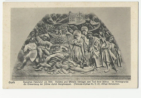 AK Gurk. Bemaltes Holzrelief um 1490. Hemma Zyklus Nr. 1. Dr. Alfred Schmerich.
