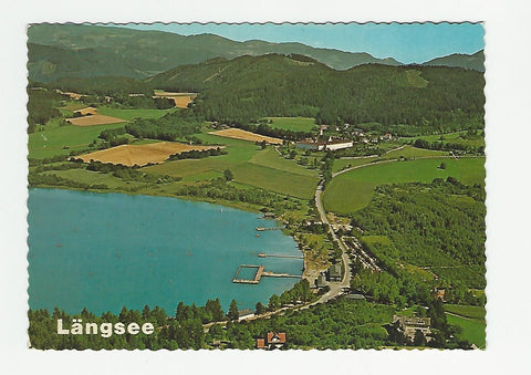 AK Längsee und Ort St. Georgen am Längsee mit ehem. Benediktinerinnenstift.