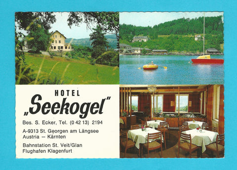 AK St. Georgen am Längsee. Hotel Seekogel. Bes. S. Ecker.