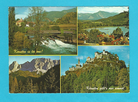 AK Gurkfluß und Schloß Pöckstein. Wörthersee b. Klagenfurt. Koschuta. Burg Hochosterwitz.
