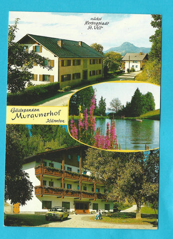 AK St. Veit an der Glan. Pension Muraunerhof. Fam. Stromberger. Muraunberg 1.
