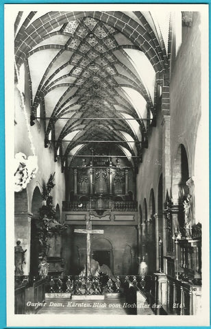 AK Gurker Dom. Blick vom Hochaltar aus.